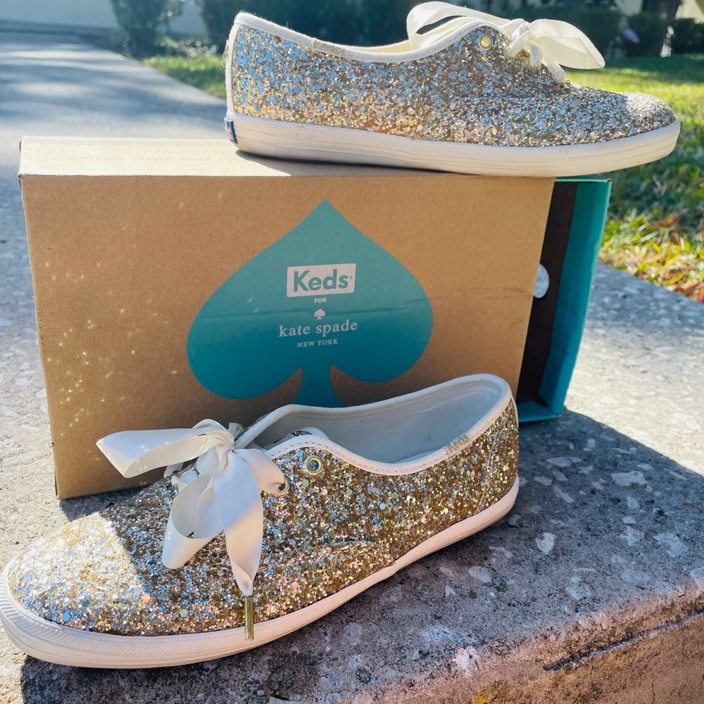 NWOT Kate Spade x KEDS Glitter Champion Sneakers